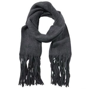 Lucky Brand Charcoal Fringe Scarf